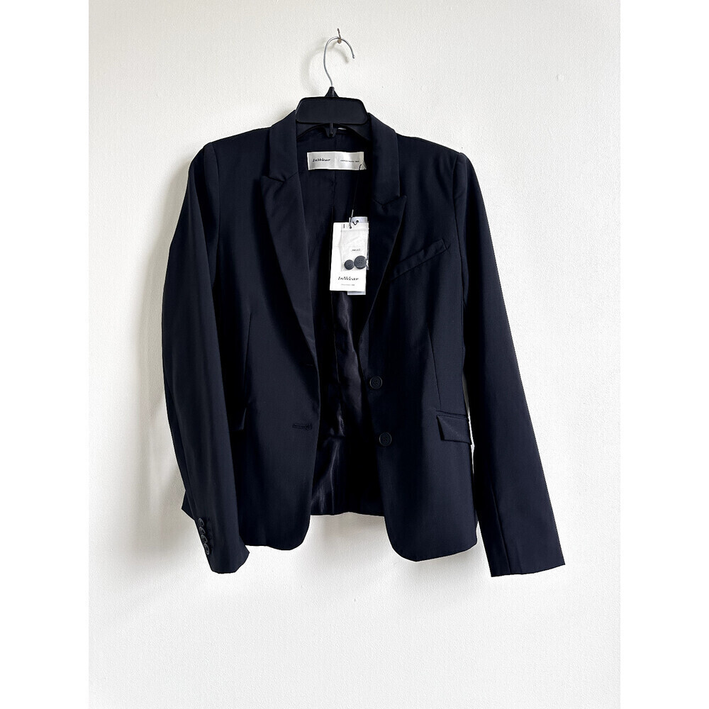 InWear women's Two Button Wool Blend Blazer In Black Size 6 US / 34 EU $240